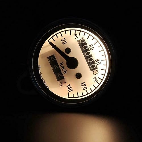 Miniatura 2 de Velocímetro, resistente al desgaste Vintage Universal Night Light Odómetro, Durable para la medición de velocidad Scooter Calcular kilometraje