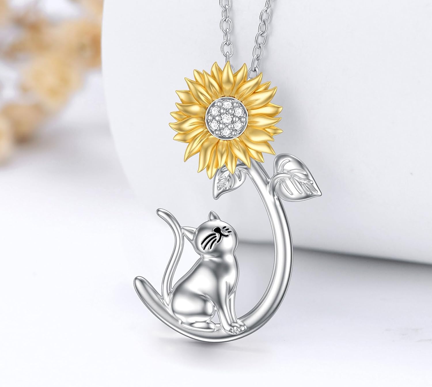 Cat Dog Necklace 925 Sterling Silver Pet Pendant Jewelry for Women Christmas Birthday Gifts - Image 2