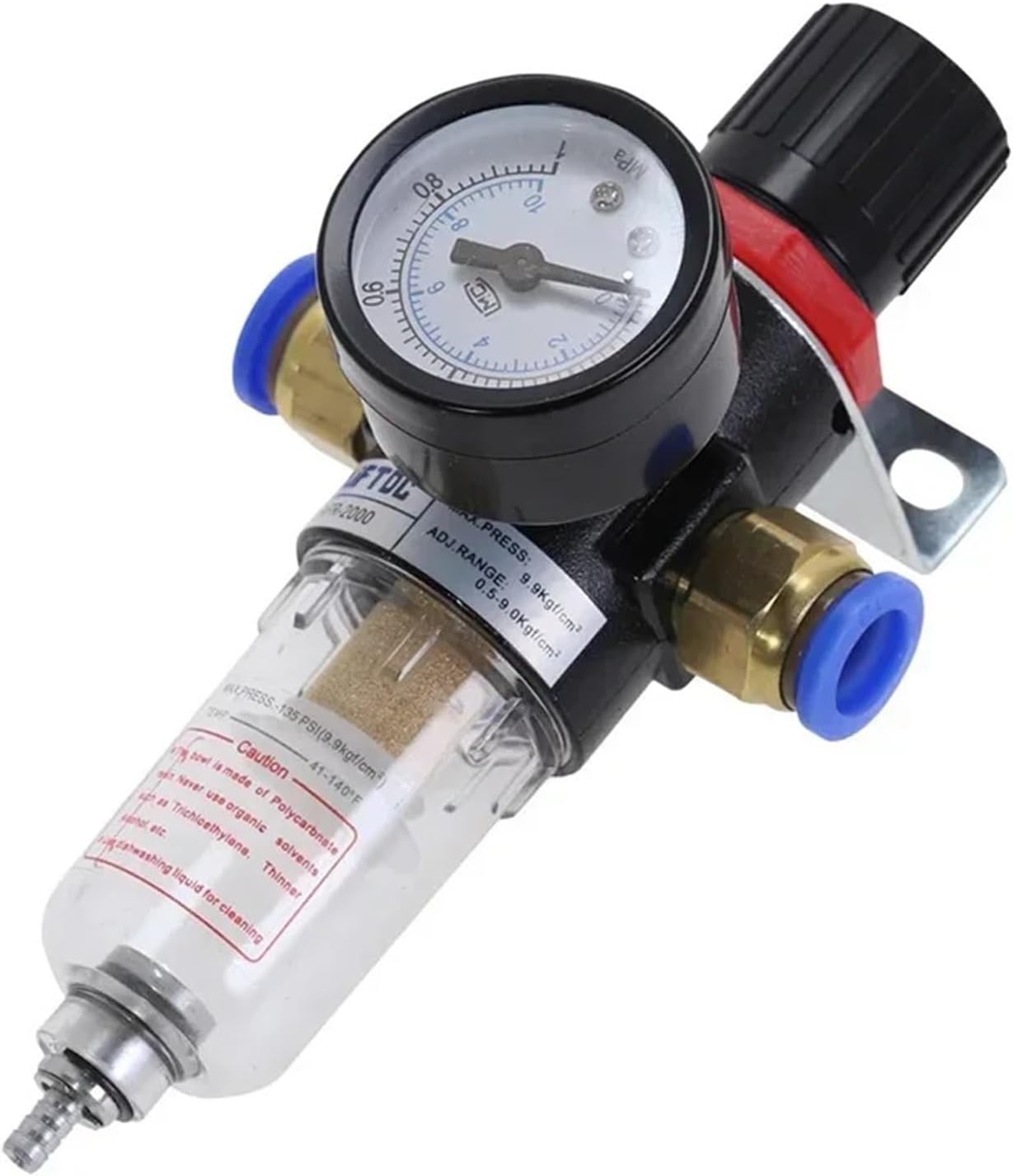 G1/4 Pneumatic Air Filter Regulator Valves AFR2000 with Pressure Gauge,Flow Control Valve, Air Compressor Drain,Speed Controller(AFR-2000 in SM20.20 Pcs)