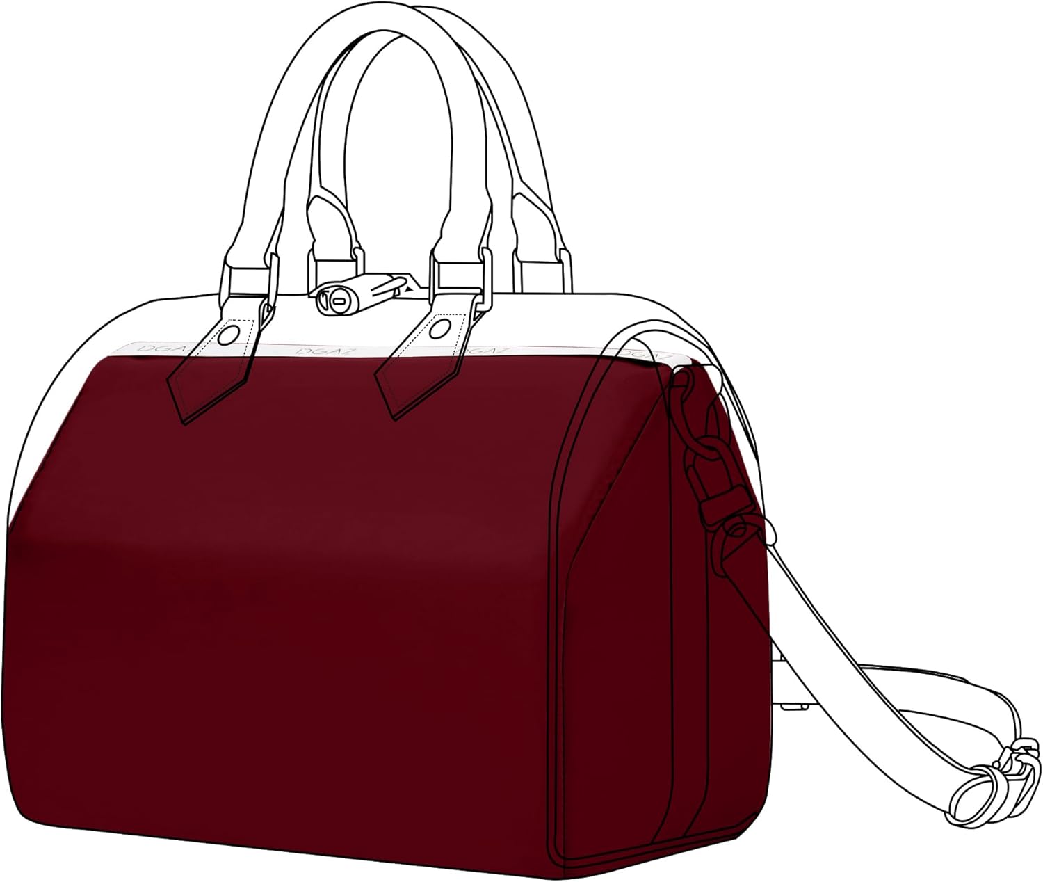 DGAZ Purse Pillow Shaper Insert for LV Speedy 16/New16/20/25/30/35/40/45 Bags, Silky Pillow Shaper for Luxury Handbags(Wine Red,25)