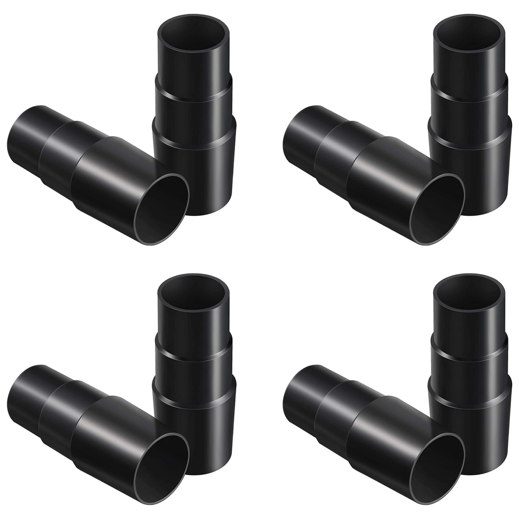 Hndhbfgrt Black 8 Pieces Vacuum Hose Adapter Cleaner Hose Universal Adapter Converter, 32Mm 35Mm 40Mm Hose Reducer For Most Vacuum