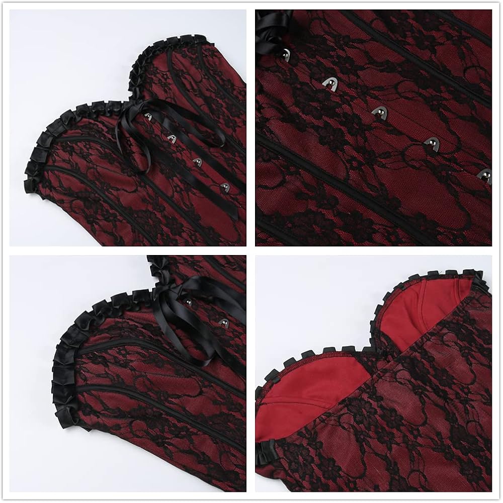 Amazon.com: TOMETO STAR Goth Crop Corset Top Fairycore Renaissance