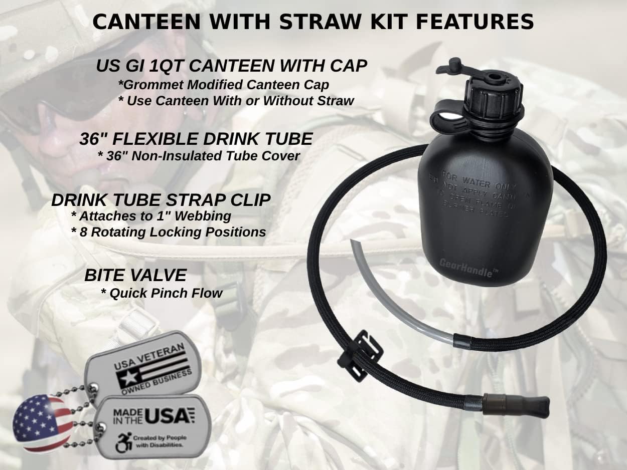 Canteen Straw Kit (Coyote Brown with Canteen) : Sports & Outdoors