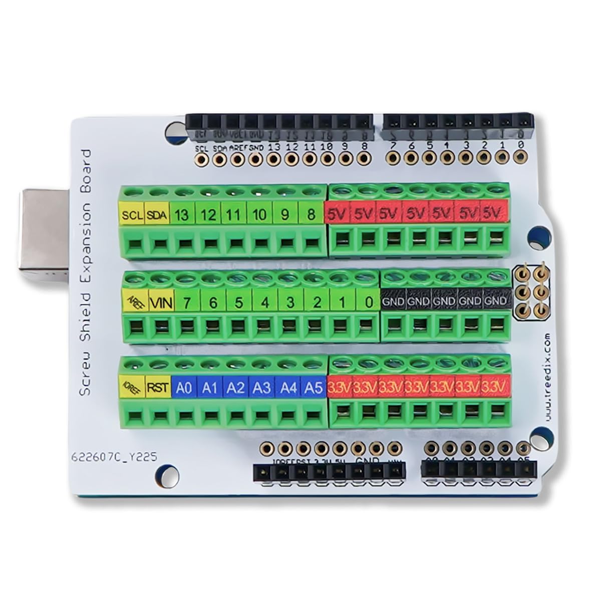Treedix Schroefklemmenblok breakout schild board module uitbreidingsbord breakout module compatibel met Arduino MEGA-2560