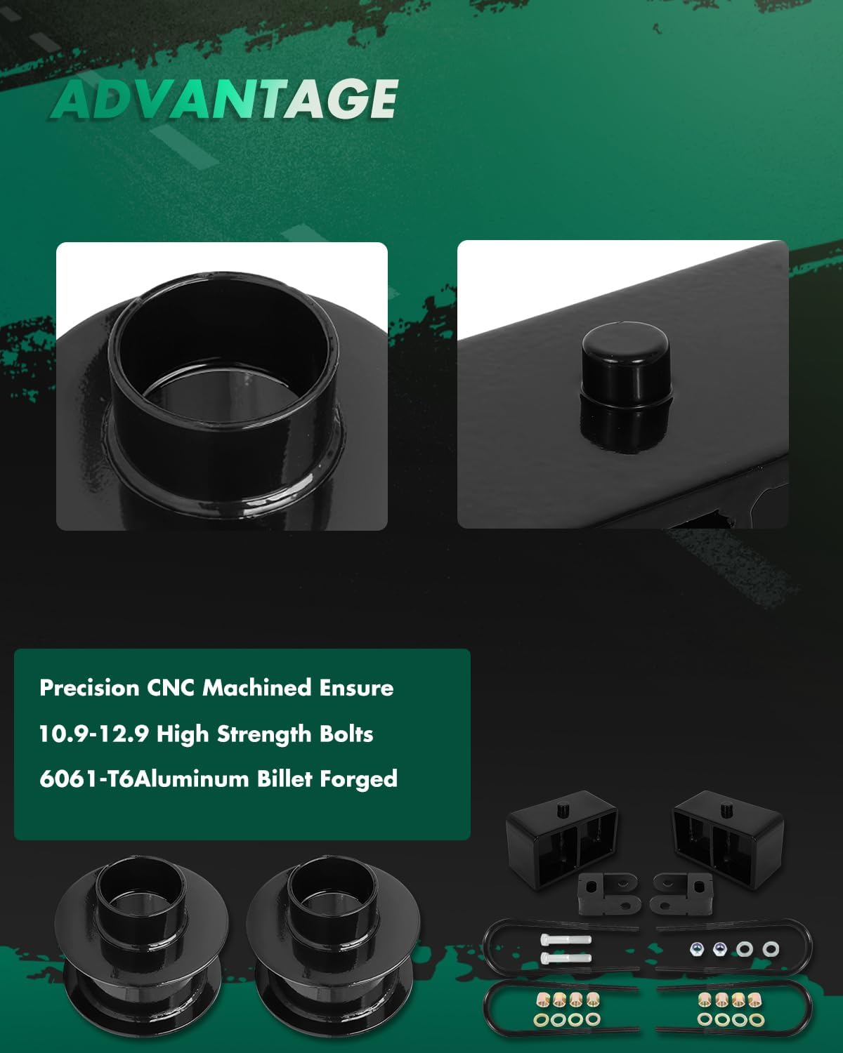 SCITOO 3" Front and 1-3" Front Leveling lift kits Front Shock Extender Kit Fit for Ford for F-250 Super Duty 2005-2022 for Ford for F-350 Super Duty 2005-2022