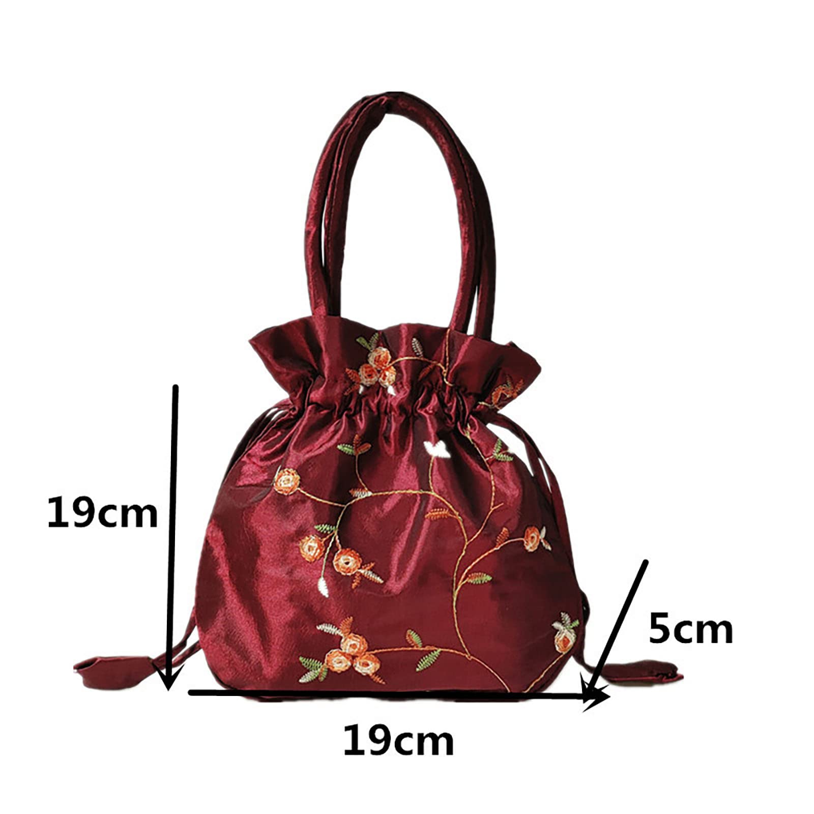 SINSEN Piccolo sacchetto regalo con coulisse, borsa regalo per regalo, borsa in raso ricamata, borsetta, gioielli etnici in broccato, per Capodanno, compleanno, matrimonio, Purple02, 7.4*7.4*2 inches
