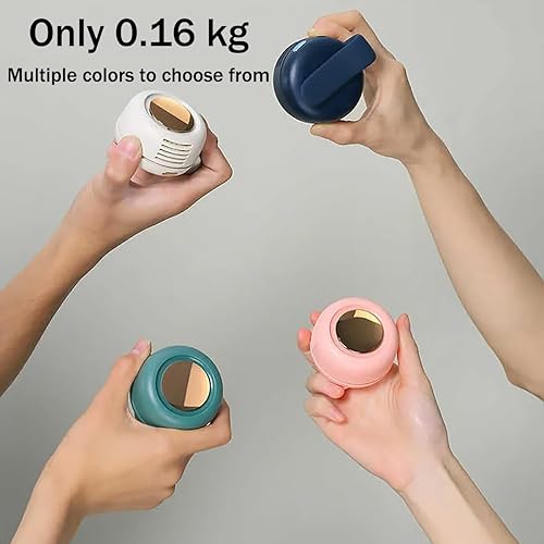 Miniatura 6 de Mini ventilador portátil silencioso sin aspas con clip, 900 mAh USB-C recargable, ventilador de cuello manos libres de 3 velocidades, dirección de