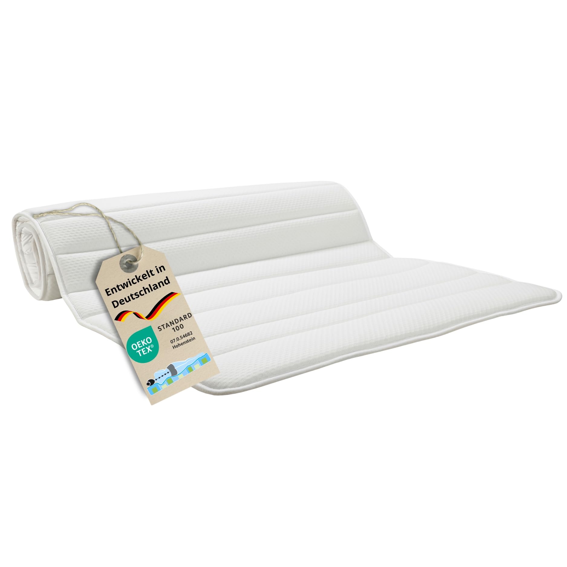 Bodyprotect Kaltschaum Topper 180x200 cm, Matratzenauflage, Matratzenbezug 180 x 200 cm, Matratzentopper, Allergiker geeignet, Schoner für Matratze bis 30 cm, Oeko-TEX, Made in EU