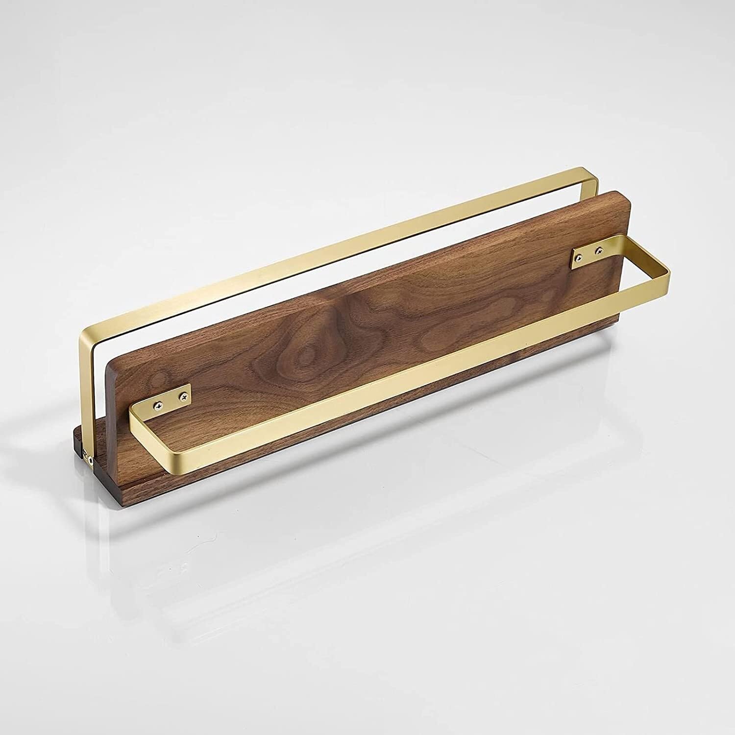 Mensola Bagno Scaffale Portaoggetti per Doccia per Senza Foratura per Bagno in Noce per Cucina WC Scaffale Doccia(30 * 11.5 * 14CM)