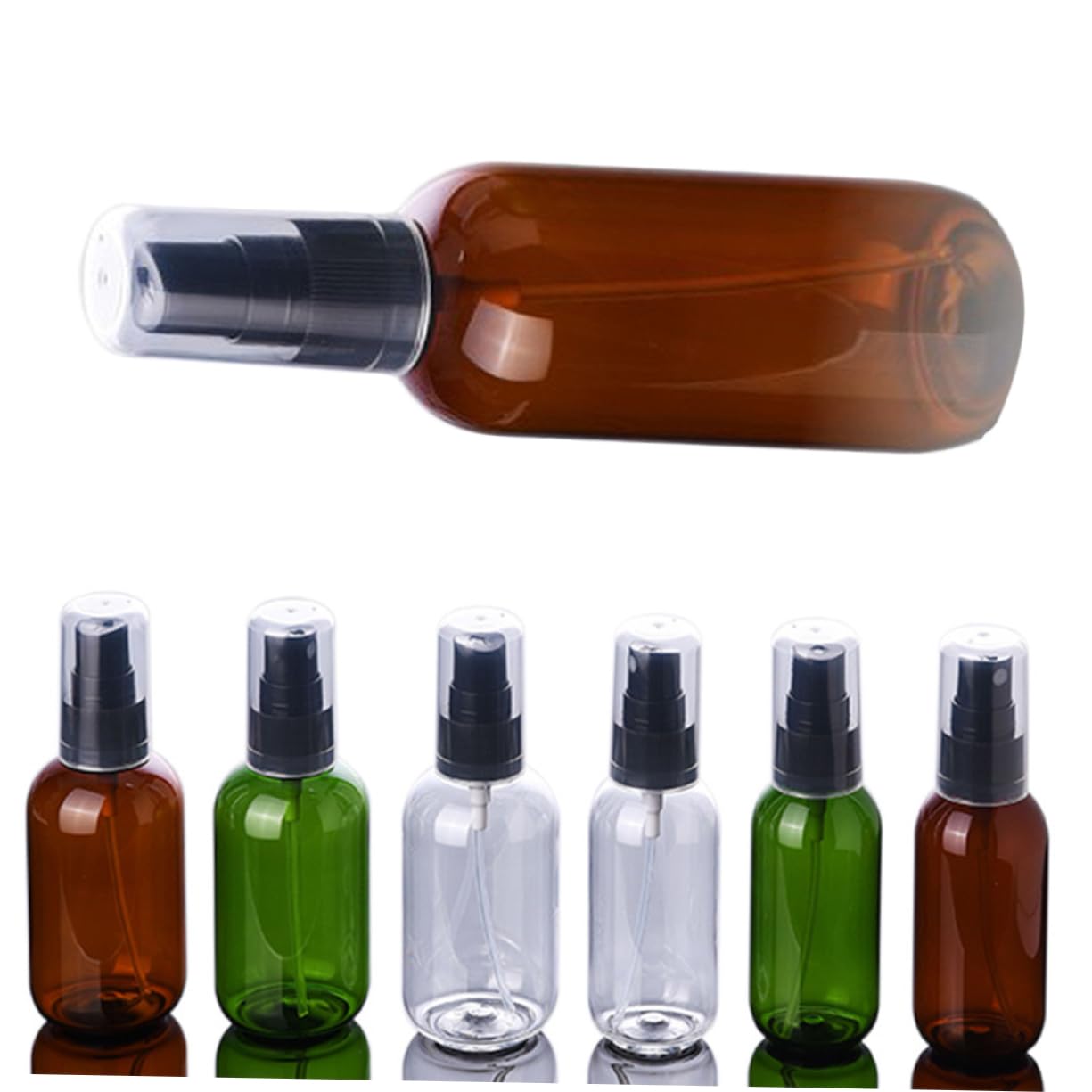 DOITOOL 15pièces Bouteilles De Spray Plastique De Flacons Vaporisateurs Rechargeables Pour Cosmétiques Et Liquides Design Compact Et Léger Pour Voyage Et Usage Quotidien Marron