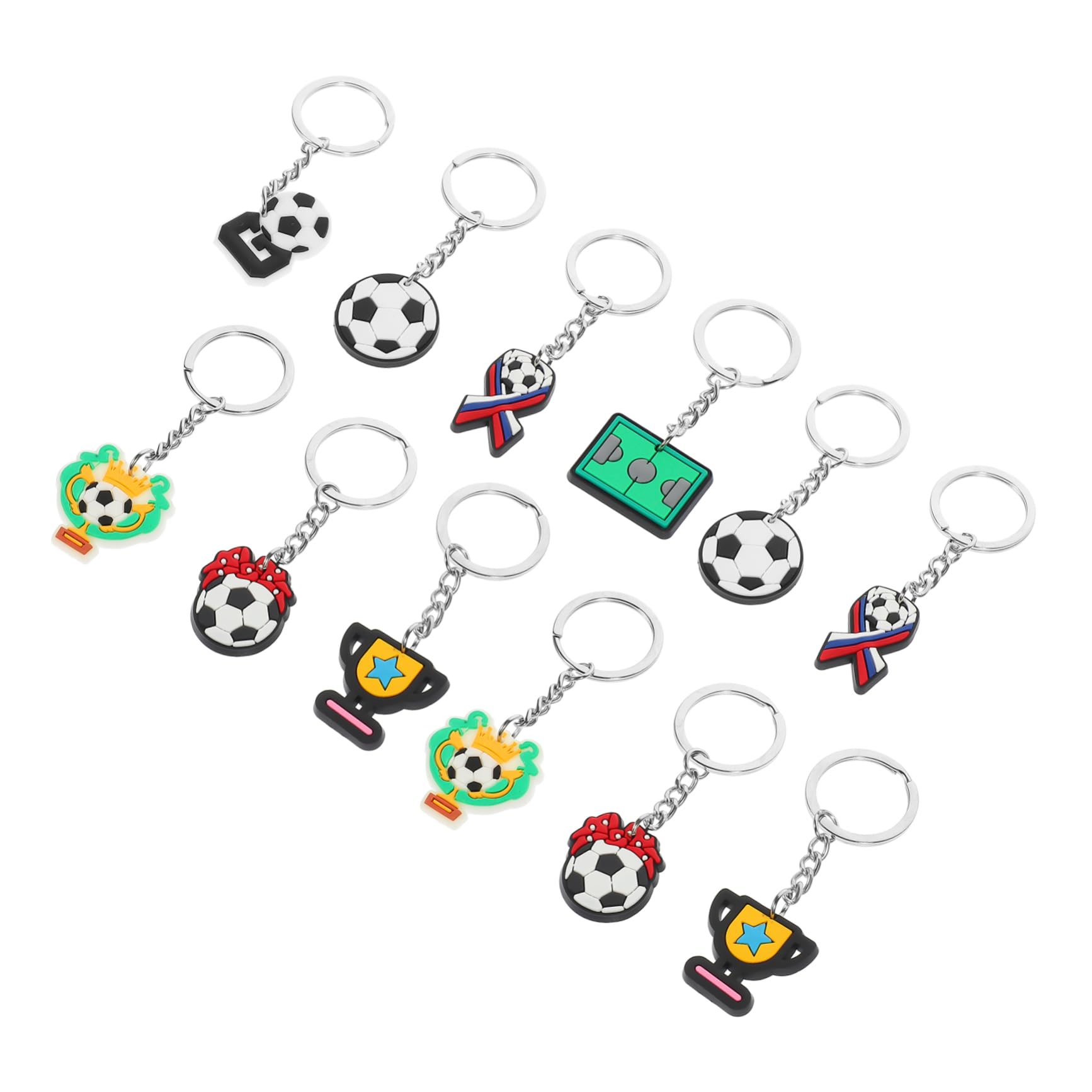Abaodam 5 Series Llaveros De Fútbol Colgante Decorativo Llaveros Pequeños Para Decorar Y Claves Para Aficionados Fútbol 35 Piezas X 5
