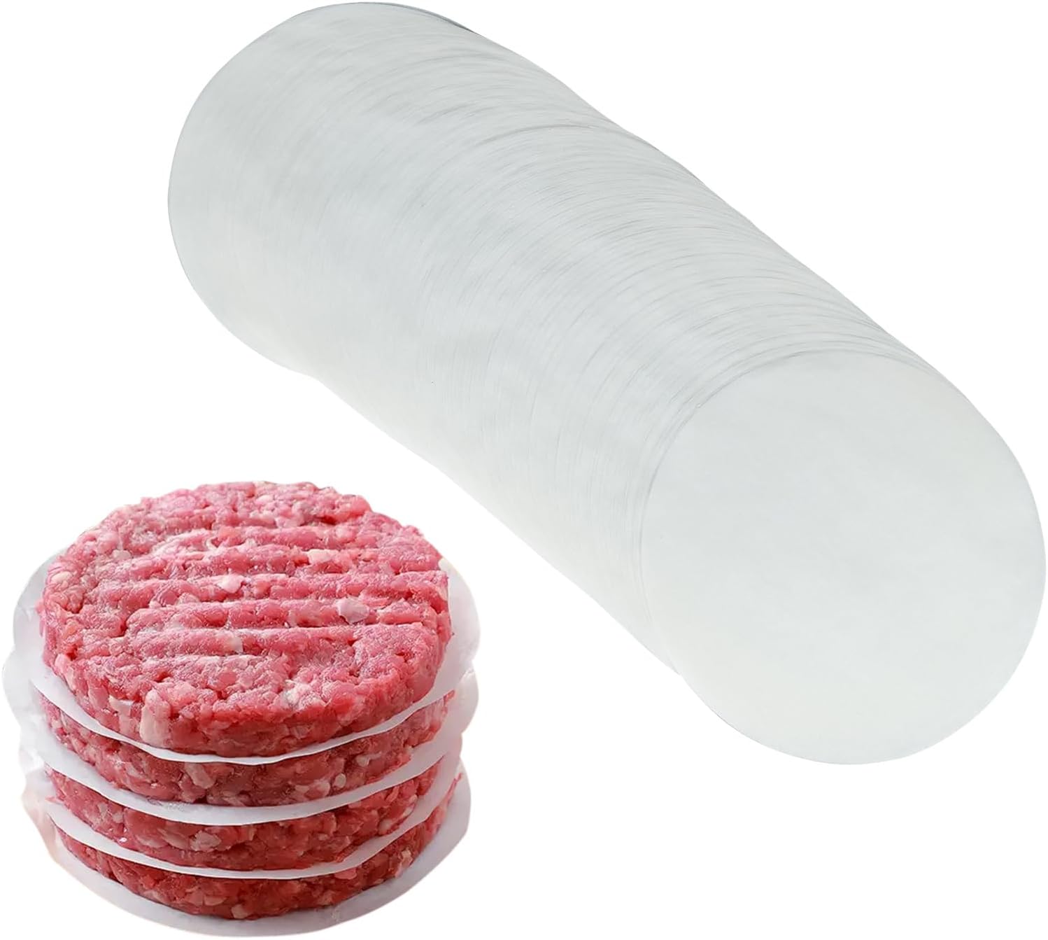 Precut 4.5 Inch Parchment Sheets for Burger Press - 200pcs Patty Separator & Baking Rounds