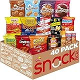 Frito-Lay Ultimate Snack Care Package, Variety Assortment of Chips, Cookies, Crackers & More, 3.39 Pounds, (Pack of 40)
