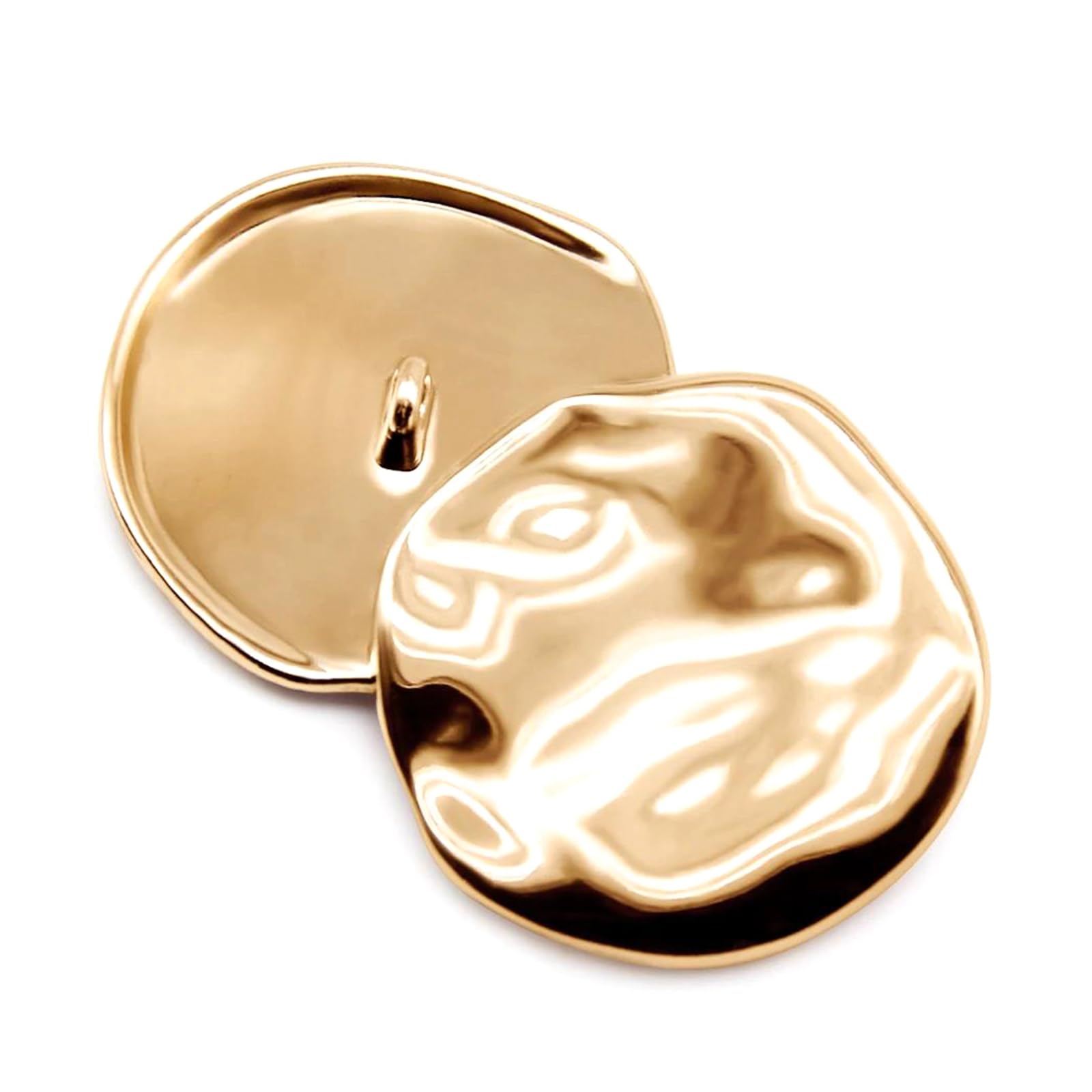 10Pcs 21/25/30mm Irregular Gold Buttons for Shirt,B Gold,30mm โ image 1