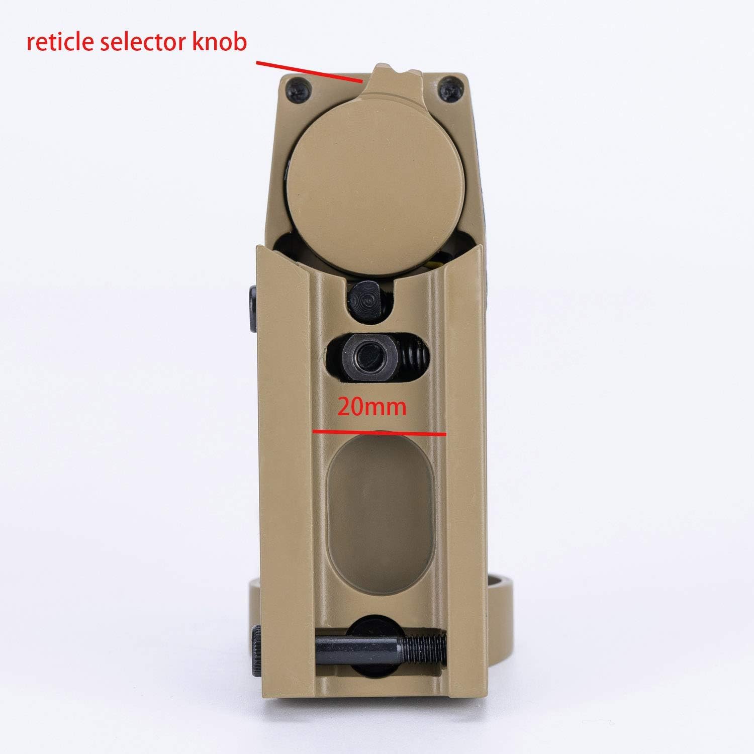 Aimsniper Red/Green Dot Reflex Sight Scope with 4 Adjustable Reticle Patterns with 20mm Rail (Tan) : Sports & Outdoors