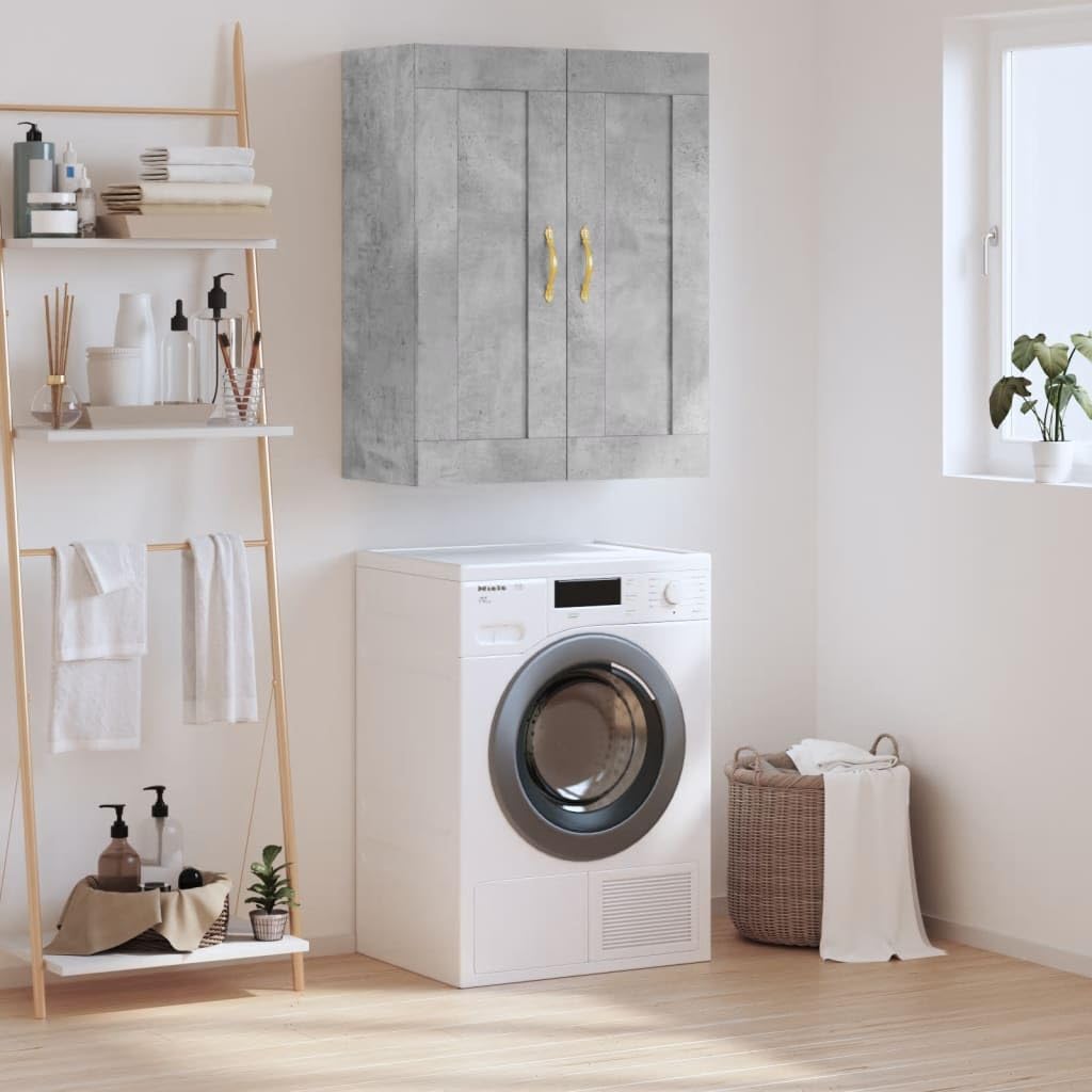 Armoire avec Rangement Gris : Meuble de Rangement Bureau et Salon Polyvalent