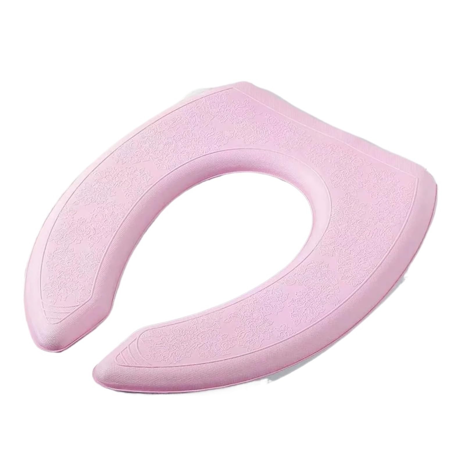 MZSKLW Padded Toilet Seat O-shape Waterpoof Soft Toilet Seat Cover Bathroom Washable Closestool Mat Pad Cushion seat Bidet Accessories(MTQ-V-PINK)