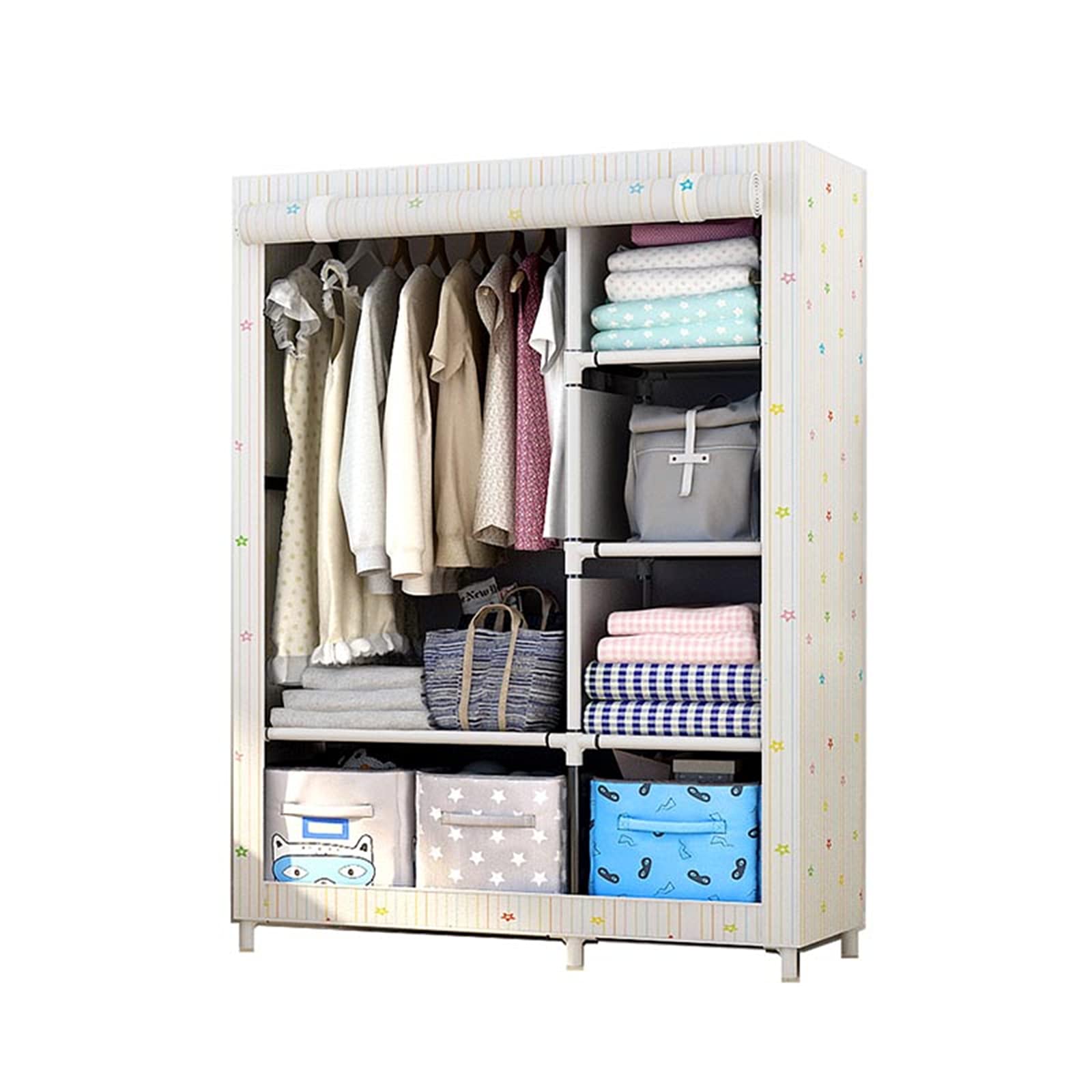 Armoire ouverte simple placard portable armoire de rangement en tissu
