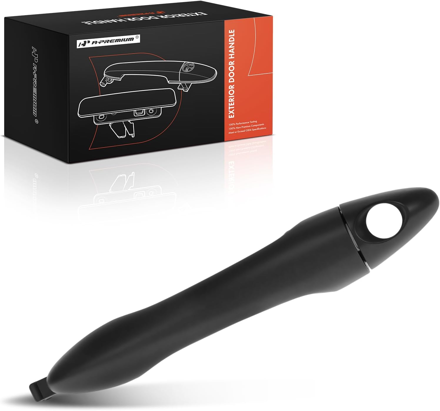 A-Premium Front Left Driver Side Exterior Door Handle with Keyhole Compatible with Kia Forte 2014-2018, Forte Koup 2014-2017, Primed Black