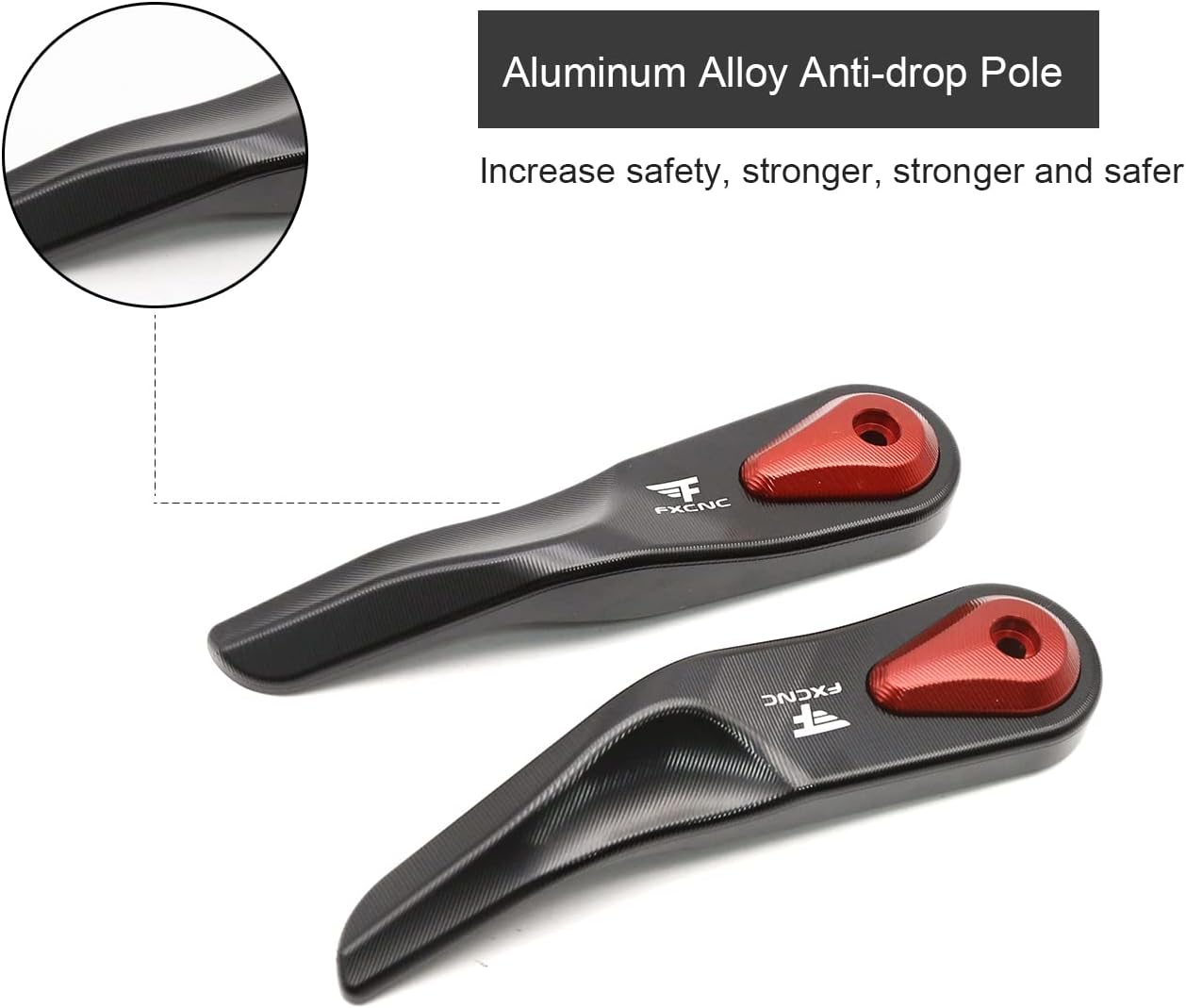 Motorcycle Handguards Billet Hand Guard Protectors with Slider for the 2015-up Ducati Multistrada 1260/1200 / 950 and Hypermotard 950, black red