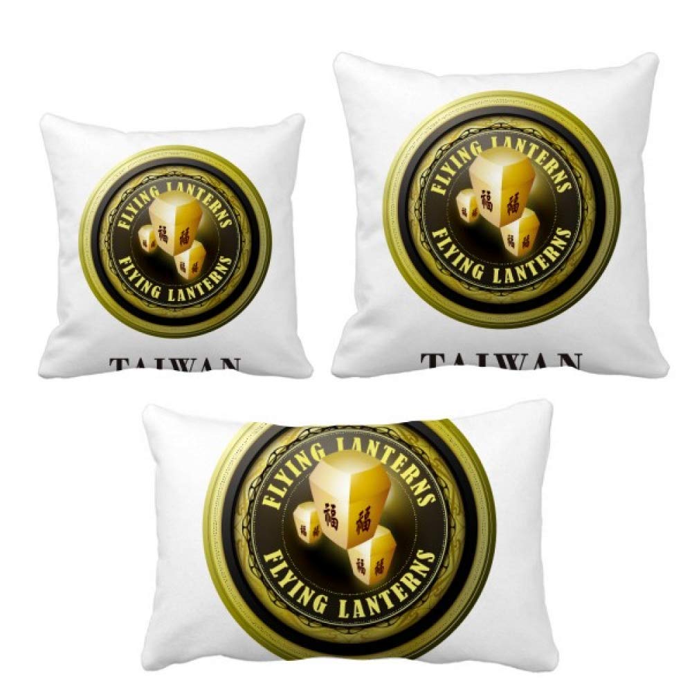 Coussin avec logo de Taïwan décoration de canapé maison salon moderne