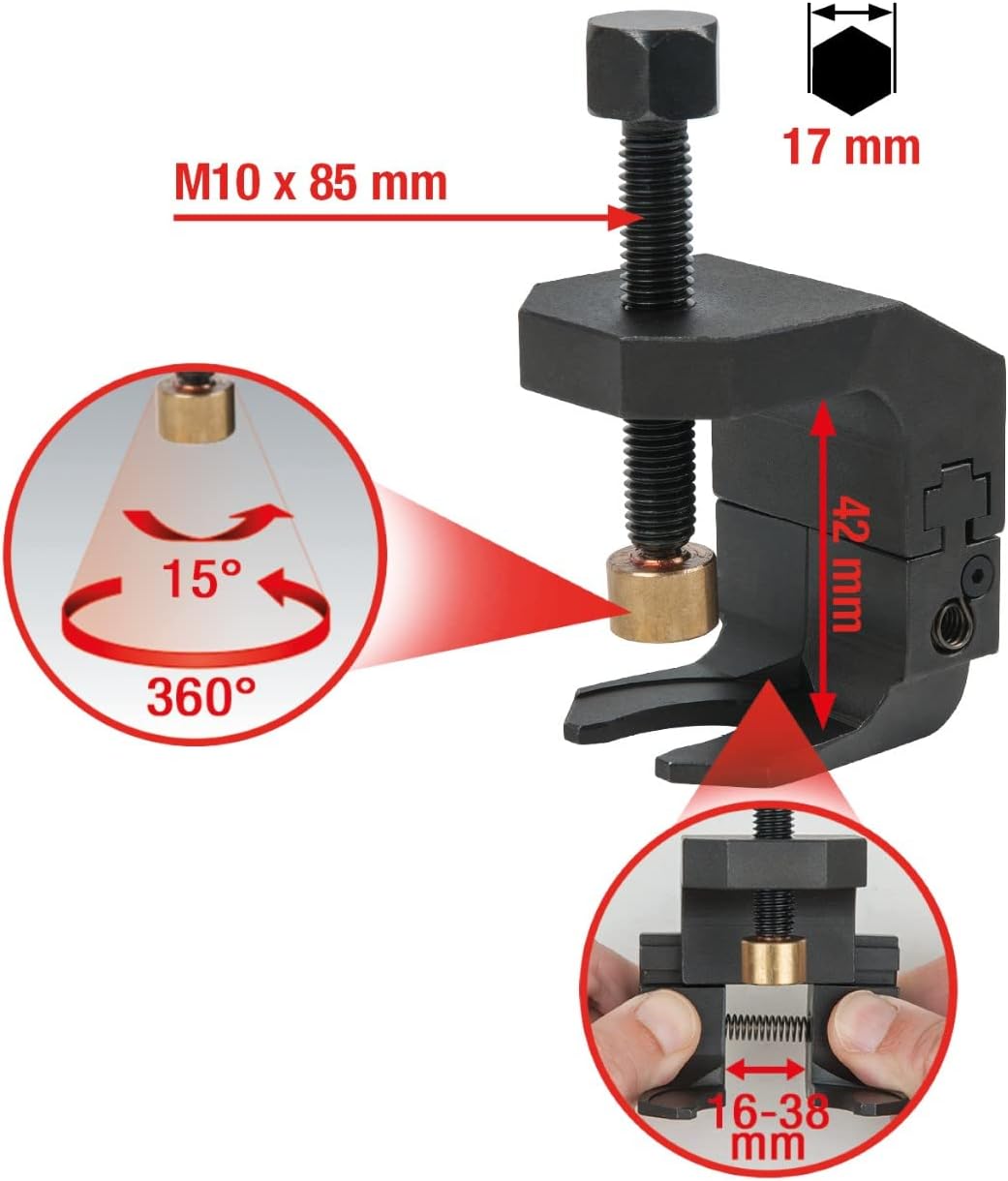 KS TOOLS BMW windscreen Wiper arm Puller with Adjustable jaw, 16-38mm