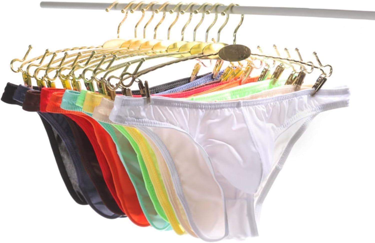 Faringoto Men's Ice Silk Transparent Underwear Low Waist Narrow Edge