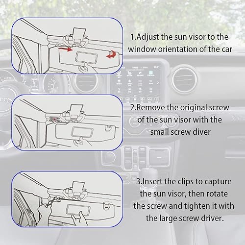 Miniatura 4 de Kit de reparación de visera solar para Jeep Wrangler, clips de visera solar resistentes para Jeep Gladiator, accesorios para visera interior
