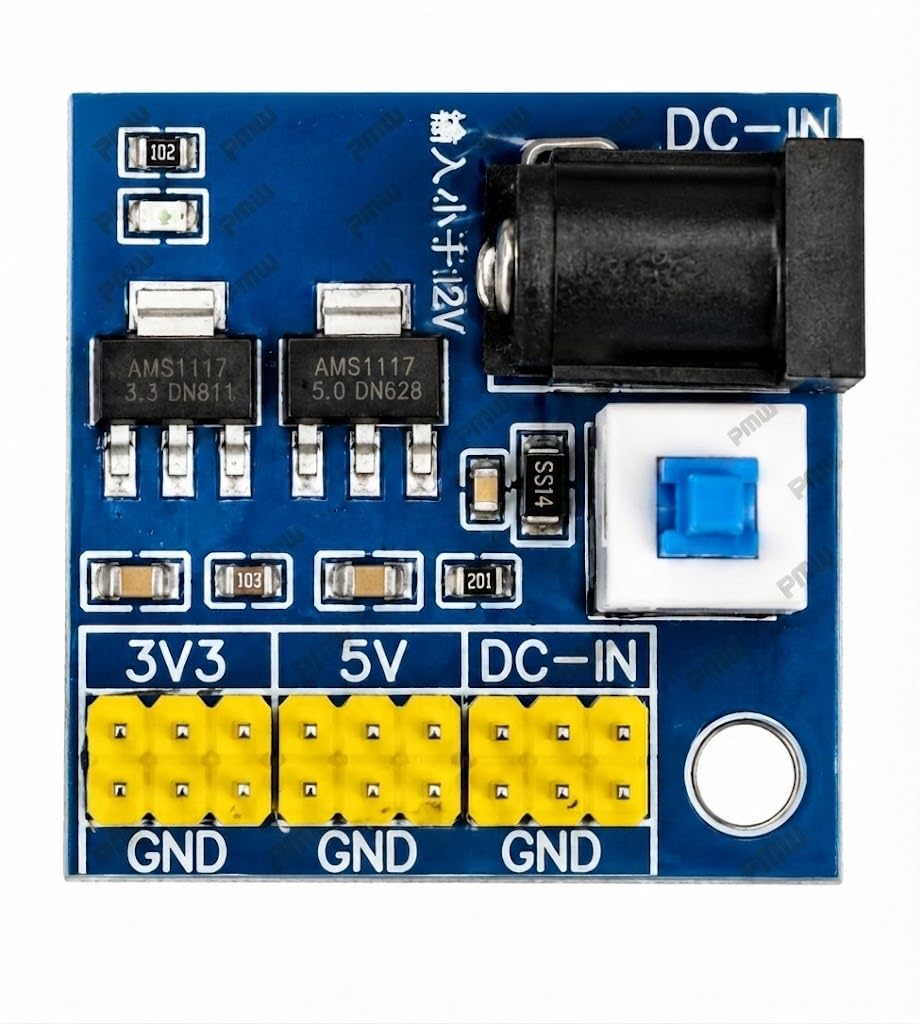 Pmw - DC Breadboard Power Supply Module | 3.3V & 5V Dual Output | MB102 Compatible | DIY Electronics & Robotics Projects-image-26