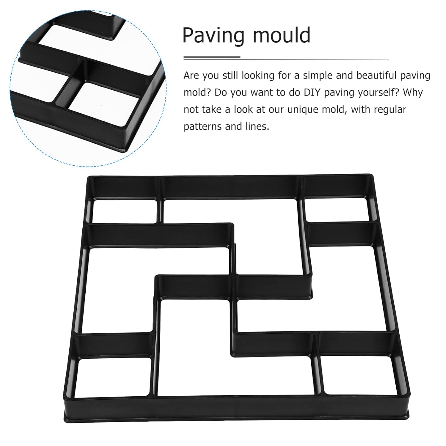 Kisangel 1pc DIY Paver Mold Walk Maker Reusable Path for Garden Pavement Maker Molds