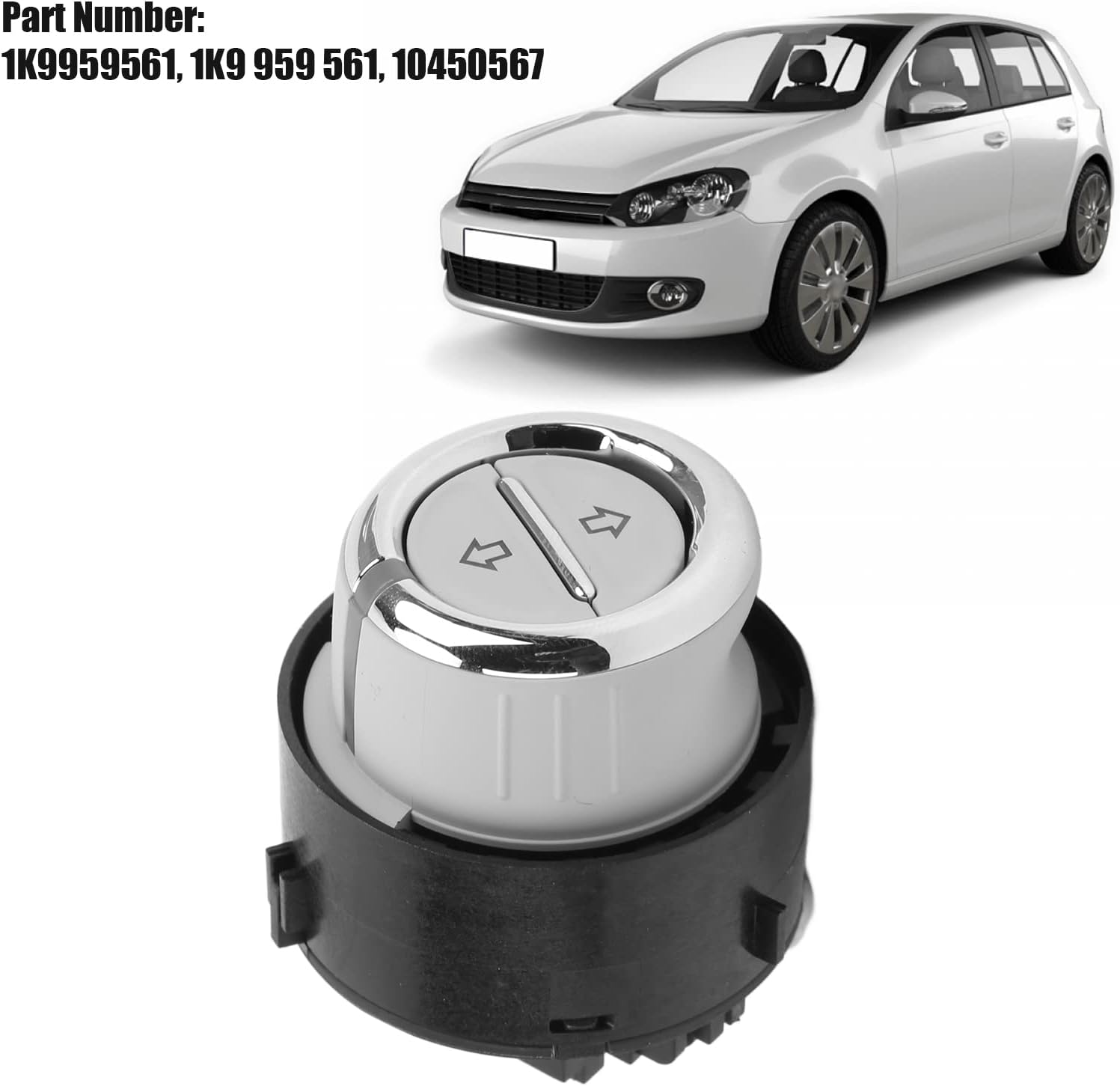 Car Sunroof Switch Car Sunroof Push Button, Moon Roof Switch Sunroof Control Switch Replacement for Seat Alhambra 2011‑2019 10450567