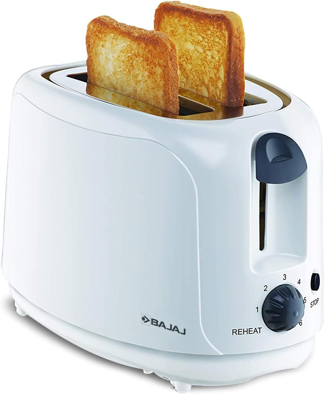 Bajaj ATX 4 750 watts 2-Slice Pop-up Toaster | Dust Cover & Slide Out Crumb Tray | 6-Level Browning Controls | Mid-Cycle Cancel Feature | 2-Yr Warranty | 750 watts | Electric Toaster ใWhiteใ