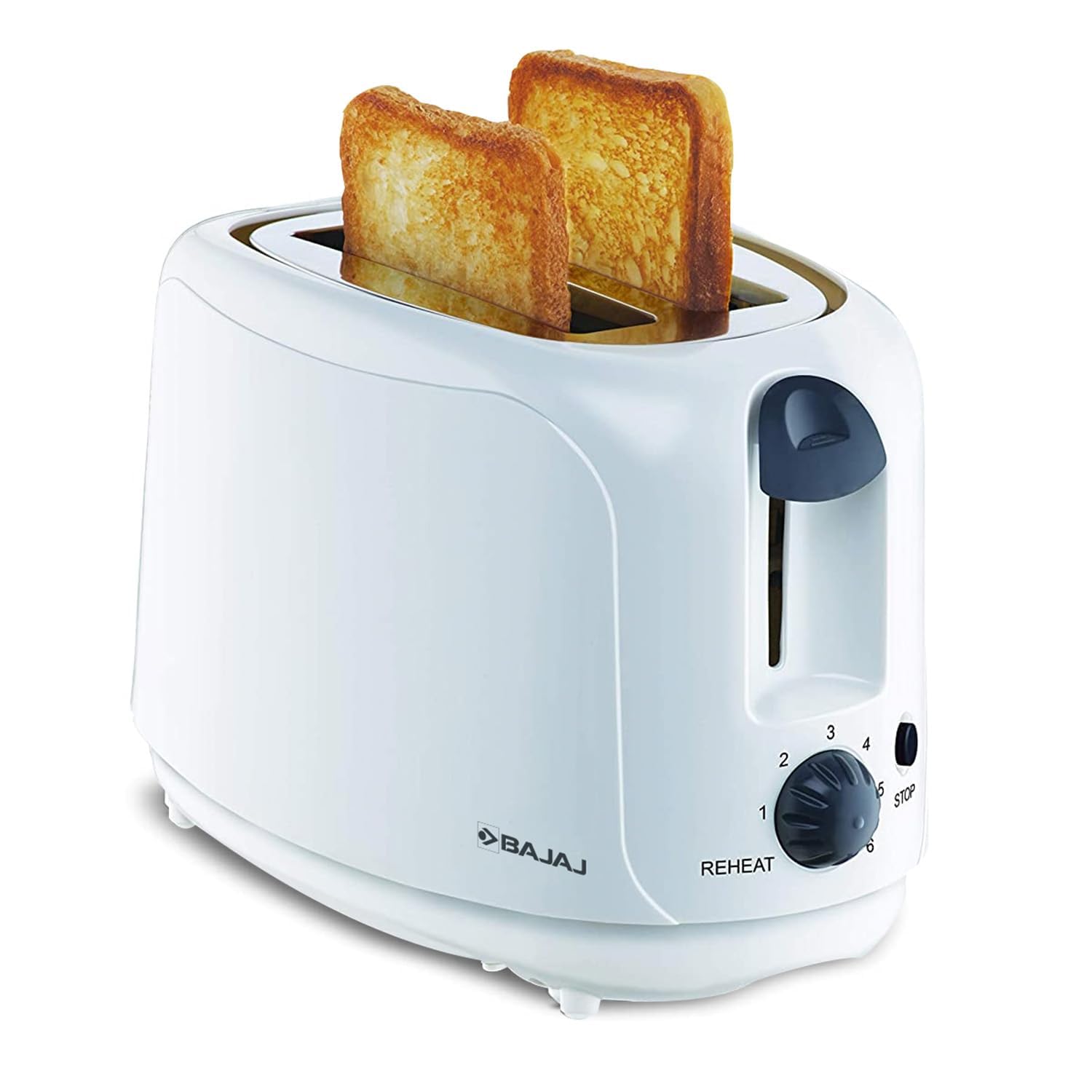 Bajaj ATX 4 750 watts 2-Slice Pop-up Toaster | Dust Cover & Slide Out Crumb Tray | 6-Level Browning Controls | Mid-Cycle Cancel Feature | 2-Yr Warranty | 750 watts | Electric Toaster 【White】-picture-1