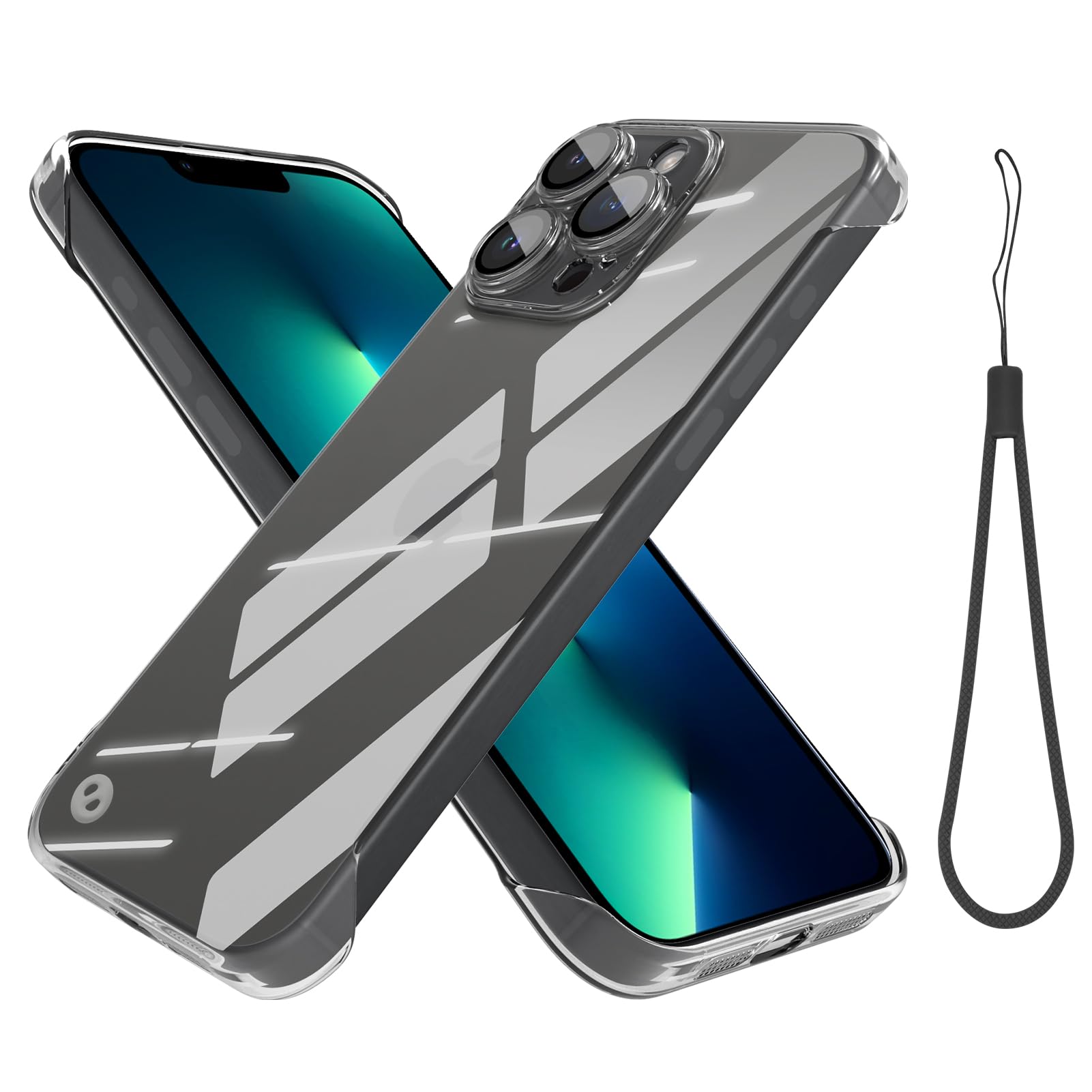 Amazon.com: aidvaia Frameless Phone Case Compatible with iPhone 13 Pro  Clear Minimalist Case, Clear Frameless Design, Lens Protects Shockproof Case  : Cell Phones & Accessories