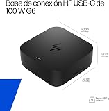 HP USB-C Docking Station 100W G6 / Multiport Docking Station - HDMI 2.1, 2X DisplayPort 1.4, 3X USB-A, USB-C, RJ45, Audio, Compatible with myHP, Windows, macOS and Chrome OS, Black - 8