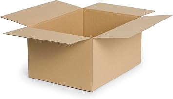 Pack of 25 Folding Cardboard Boxes 230 x 130 x 100 mm Small E-commerce Cardboard Single Corrugated 400 g Brown Cardboard Packaging Postal Box Shipping Box Parcels