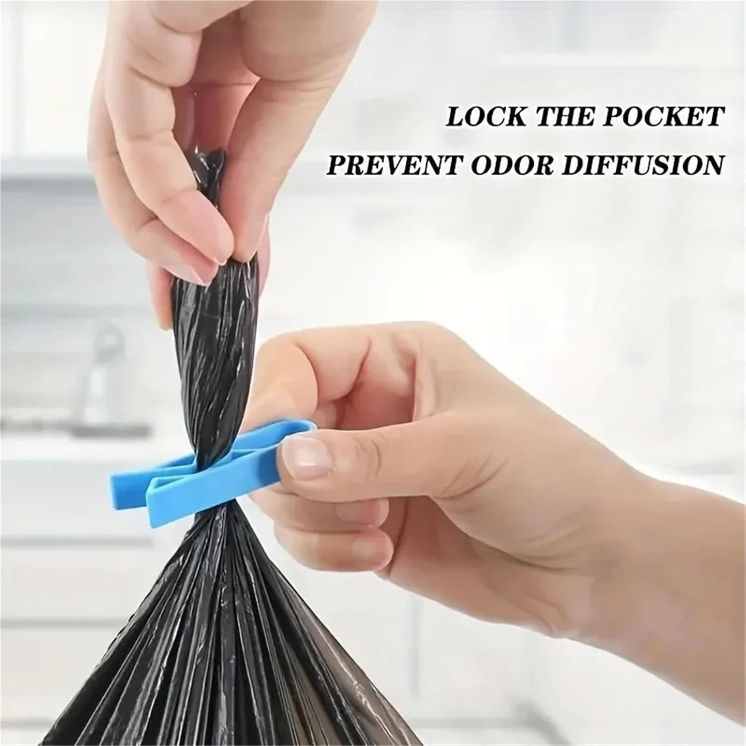 100 Pcs Waste Basket Can Fixation Clip Kitchen Bathroom Organizer Household Storage Clamp Garbage Bin Sealing Tools New