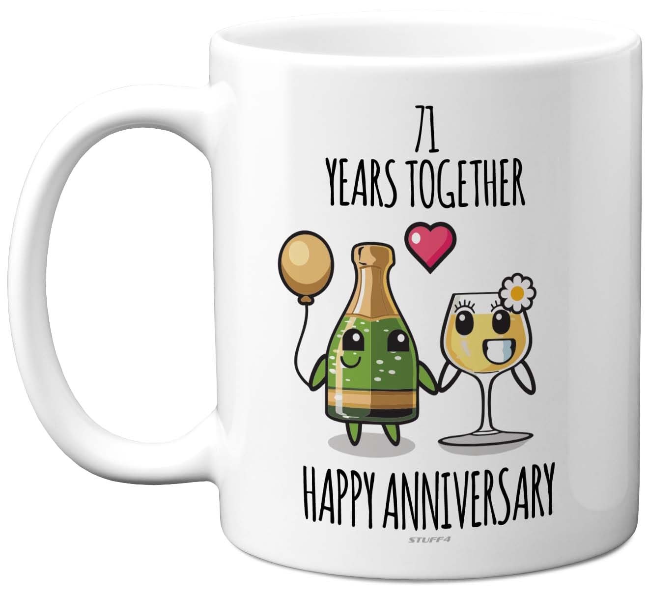 Stuff4 71st Anniversary Mug Gift for Women and Men, 71 Years Together โ image 1