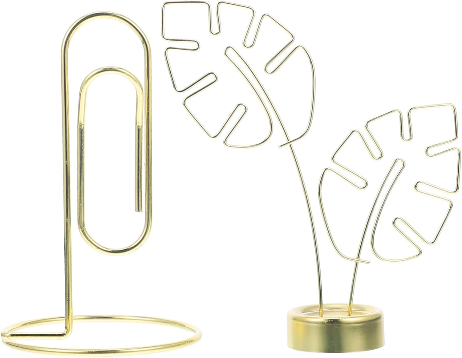 2pcs Table Number Holders Photo Clip Stand Picture Holder Stand Menu Memo Clips for Decorative Display