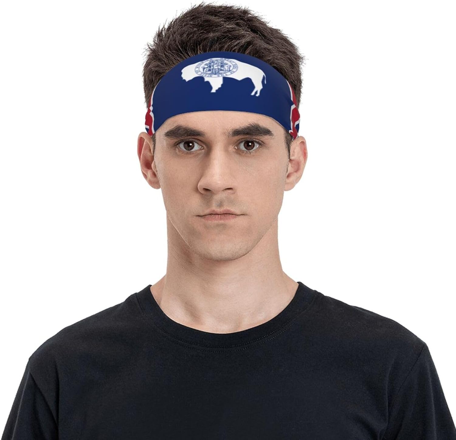 Wyoming State Flag Sports Sweatband – Stay Dry & Confident During Every Workout