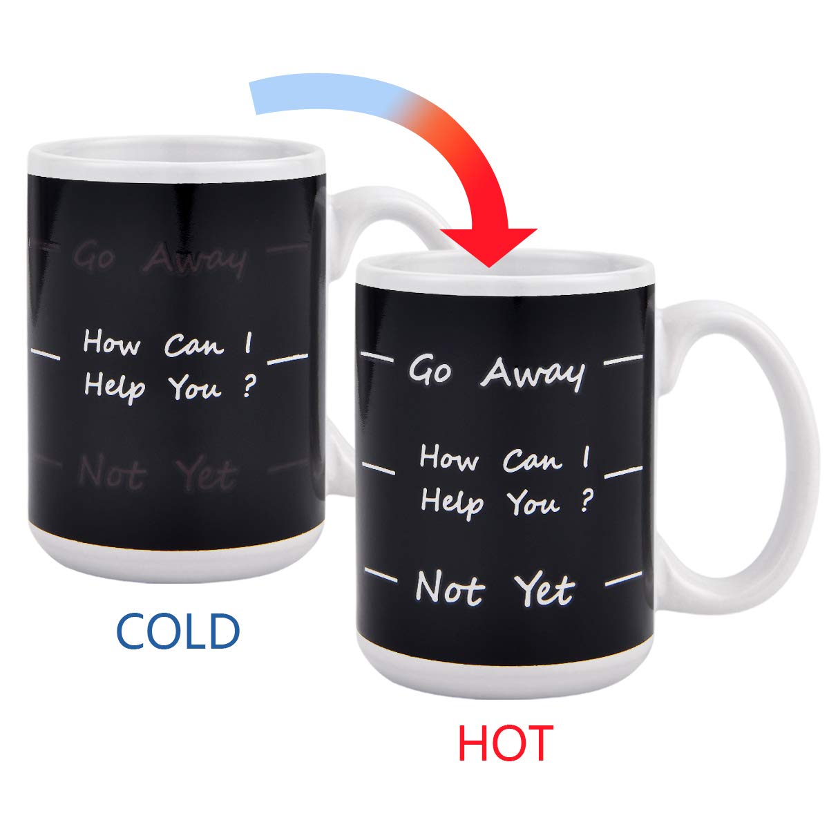 Magic Heat Sensitive Mug Color Changing Funny Coffee Mug Tea Cup Go Away Funny Coffee Cup Birthday Gift Idea For Mother Dad Boyfriend Novelty Gifts 15 oz