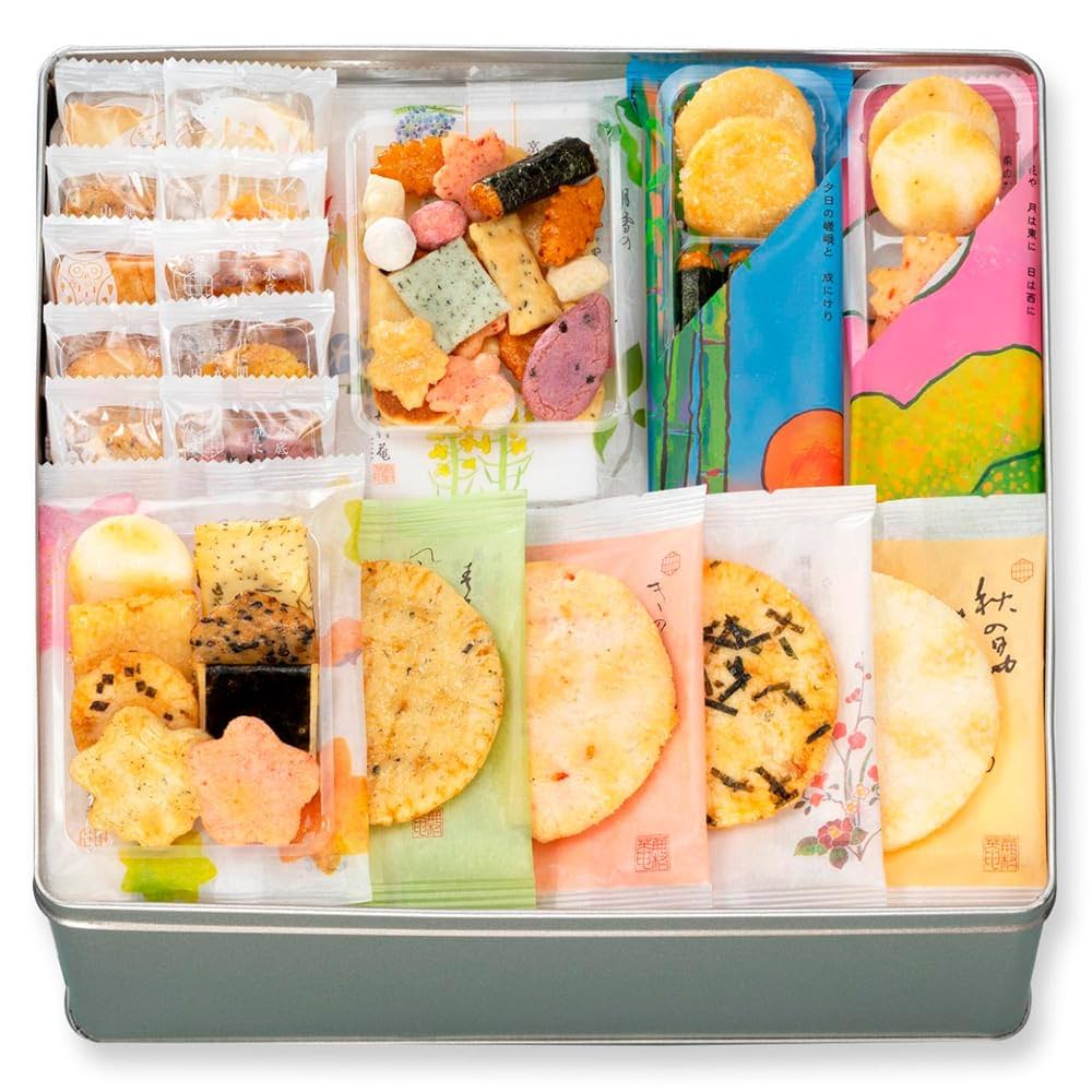 Amazon.co.jp: 【蕪村菴】蕪村花あわせ 特大缶（蕪村あられ春秋