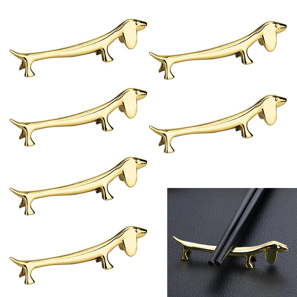 6 Stück Essstäbchen Ablage Süßes Dackel Design Stäbchen