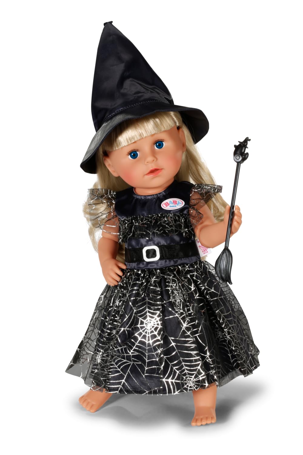 BABY born Sukienka czarownicy z miotłą i kapeluszem czarownicy, Halloween lalka przebranie dla lalek 43 cm, 836026 Zapf Creation