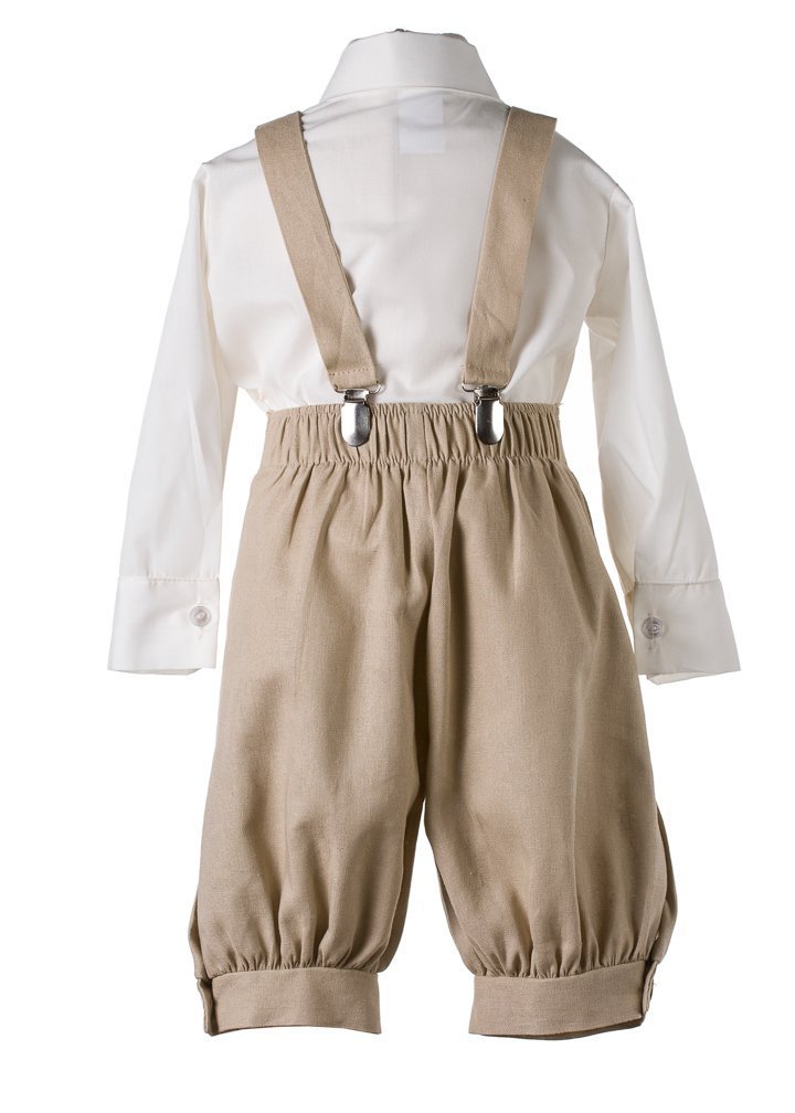 iGirlDress Little Boys' Suspender Knickers with hat 6-12mos Khaki