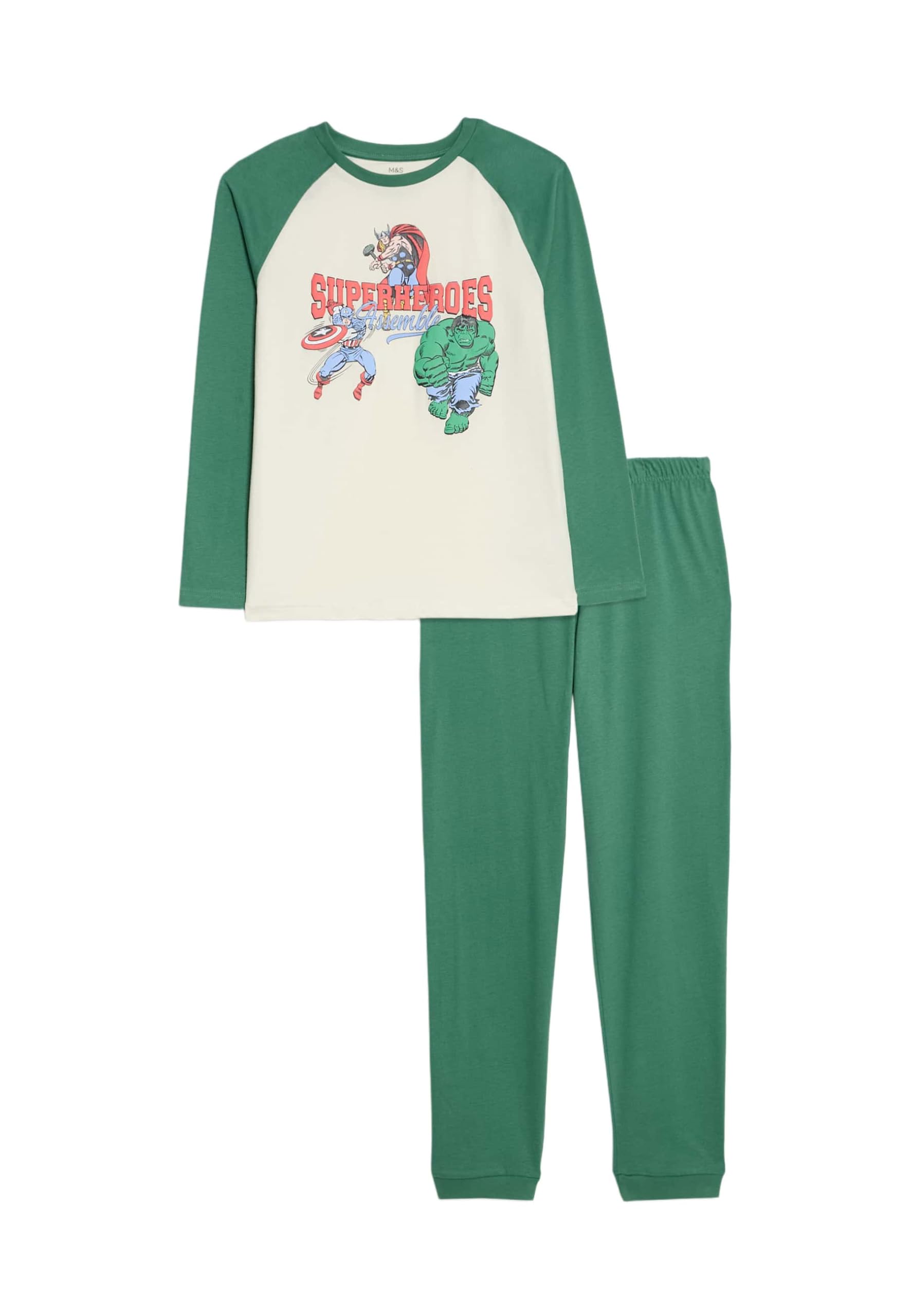 Marks & Spencer Pyjama Avengers™ Enfant en Pur Coton, pour Garçon, Coupe Standard