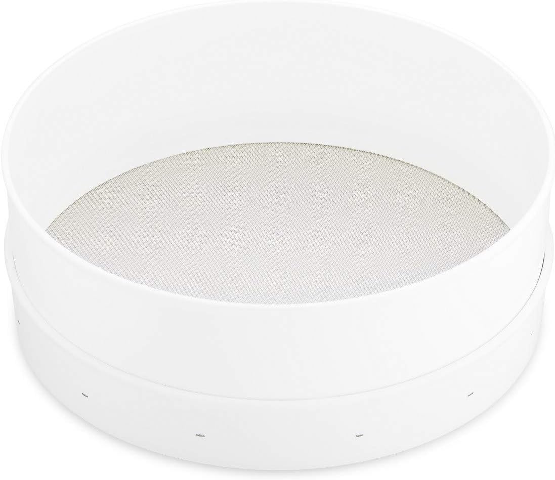 Thermohauser Large Plastic Sieve Stainless Steel and Plastic ABS Diameter 12" Mesh 0.85mm Dishwasher Safe Stainless Steel Mesh
