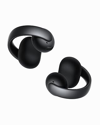 Soundcore AeroClip by Anker, Open-Ear Earbuds, Clip-On Headphones, Adaptive Comfort, Clear Calls with 4 Mics and AI, Stable Fit, 12mm Drivers for Powerful Bass, Hi-Res, Open-Ring Design