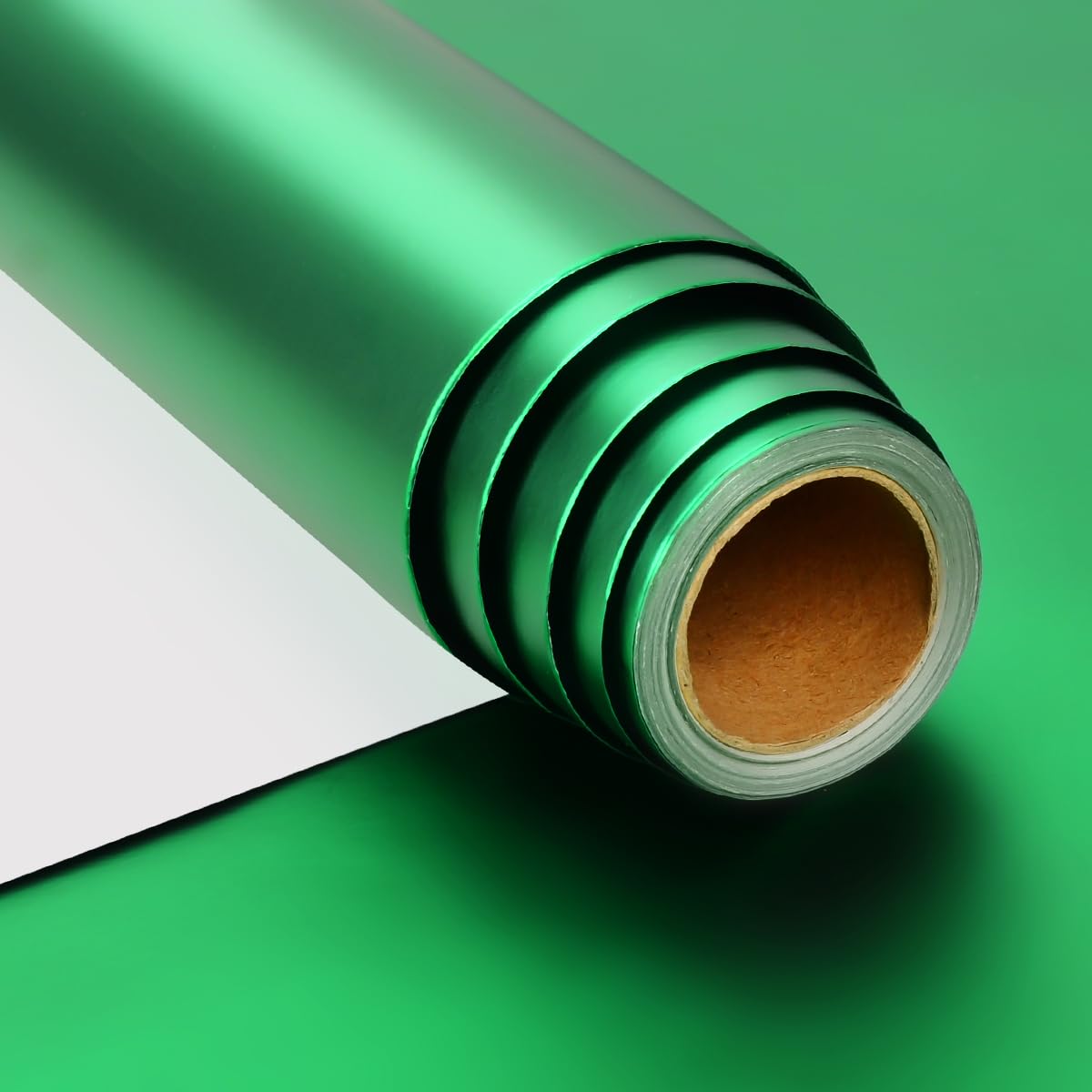 Green Gift Wrapping Paper, 43 cm x 10 m Metallic Green Wrapping Paper for Christmas Birthday Wedding Anniversary