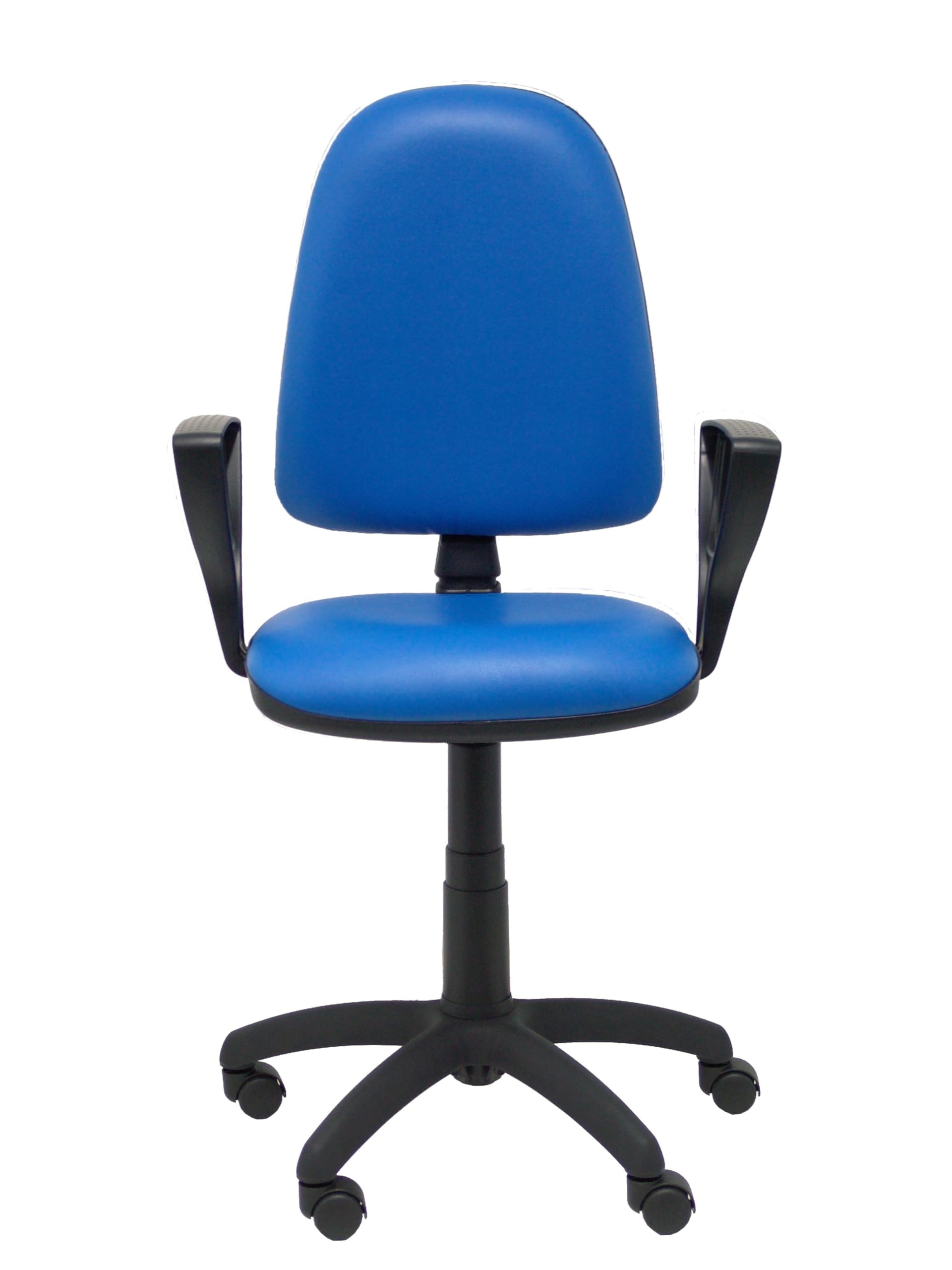 Silla Ayna similpiel Azul con Brazos